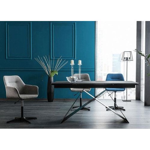 Esstisch Konferenztisch Westin II 160-240x90x76cm Steinoptik schwarz ausziehbar