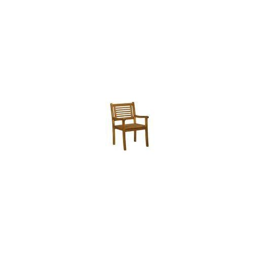 Gartensessel MENOU mit Armlehnen in natur, T68 x B58 x H92 cm
