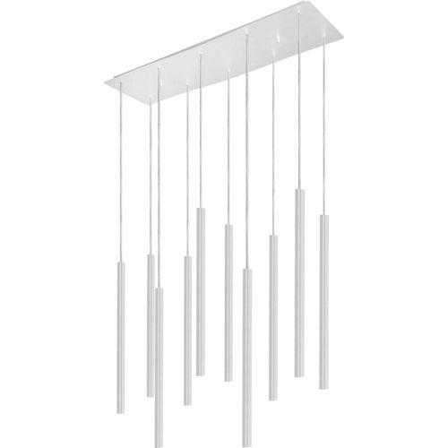 Pendelleuchte Weiß groß Metall Modern Hängelampe Esstisch