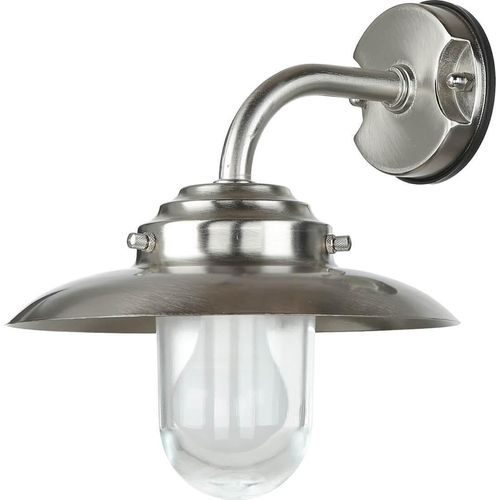 Außenwandleuchte IP64 Nickel E27 Messing massiv Maritim Außenleuchte Wand Terrasse Hof
