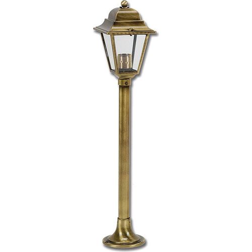Stehleuchte außen IP43 E27 86 cm Messing massiv Rustikal Wegeleuchte Terrasse Haus