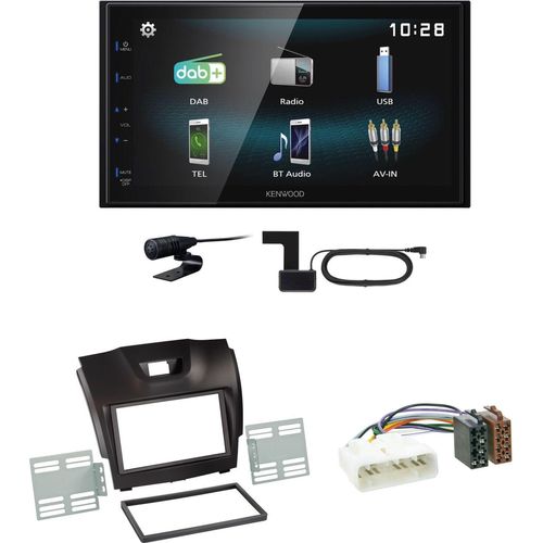 Kenwood DMX-125DAB USB Bluetooth MP3 DAB+ Einbauset für Isuzu D-Max 2