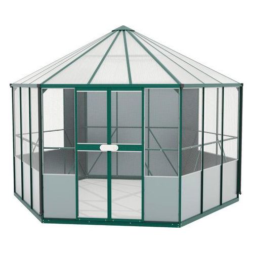 Vogelvoliere Vitavia Circus 9000 383 x 336 cm, ca. 9 qm, Maschenweite 13 x13 mm, Drahtstärke 1,5 mm smaragd