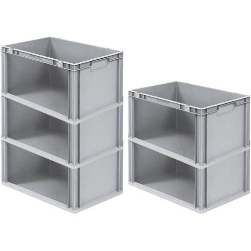 SparSet 5x Eurobox NextGen Store | HxBxT 32x40x60cm | 65 Liter | Seite offen | Eurobehälter, Transportbox, Transportbehälter, Stapelbehälter