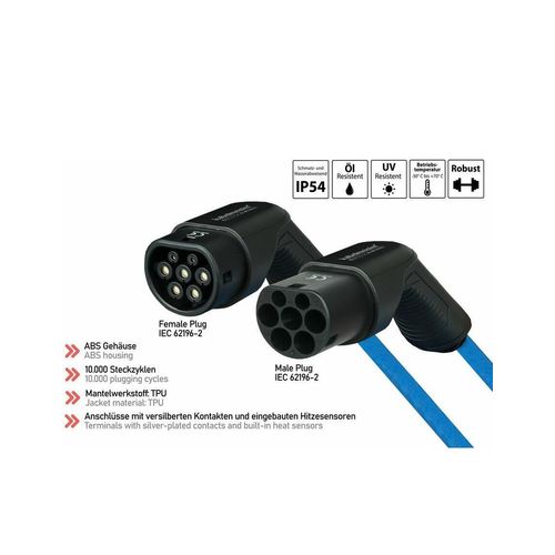 kabelmeister E-Auto-Ladekabel Mode 3, 3-ph. 16A 11kW 5m