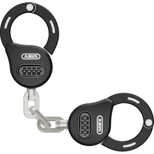ABUS Handschellenschloss Chain Claw 10 – Fahrradschloss zur Sicherung von Fahrrad, E-Scooter und Roller – 47 cm lang – mit Zahlencode – Schwarz