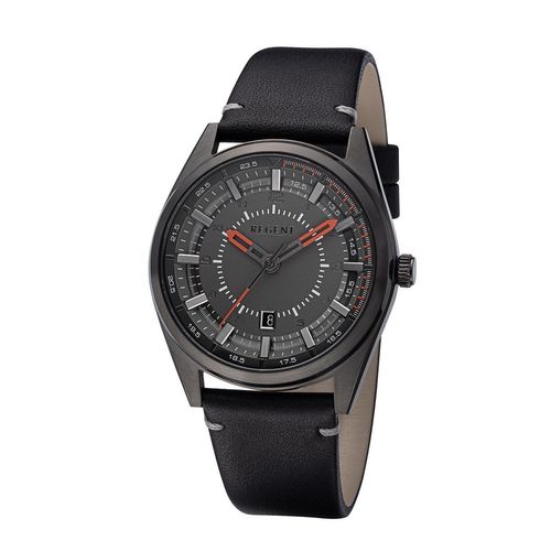 Regent Herren Uhr Leder schwarz BA-764