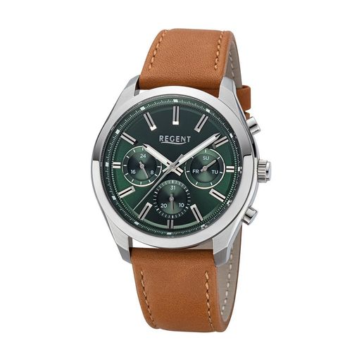 Regent Herren Uhr Chronograph BA-766 Leder braun
