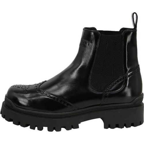Lammfell Chelsea Boot 0017 Schwarz - Schuhgröße: EUR 44