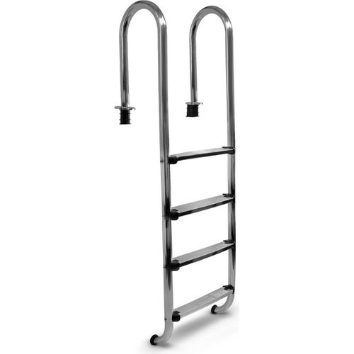 Pool Leiter Edelstahl Engholm für 150 cm tiefe Becken Tiefbecken Einbauleiter 4 Stufen