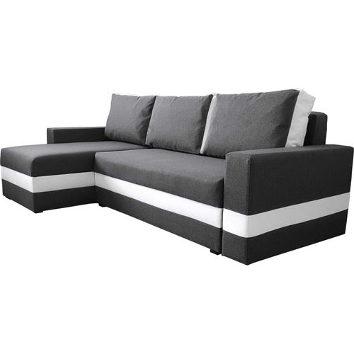 Ecksofa mit Schlaffunktion Passio (Graphit Weiß)