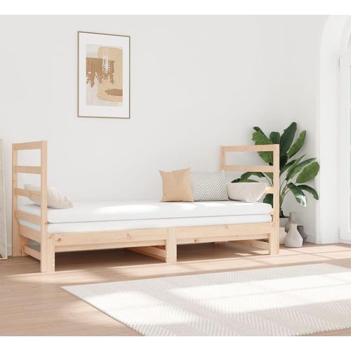 vidaXL Tagesbett Ausziehbar 2x(90x190) cm Massivholz Kiefer - Tagesbett - Tagesbetten - Schlafsofa - Schlafsofas