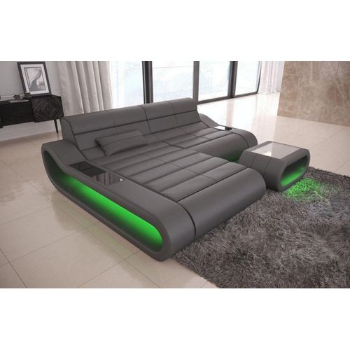 Ecksofa Concept kurz als kleines Ledersofa echtes Büffelleder