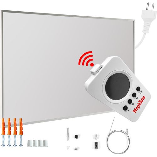 Infrarot Heizung Wand- Standheizung energiesparend Elektroheizung inkl. Fernbedienung und Thermostat WIFI APP Steuerung 600W inkl. Deckenmontageset