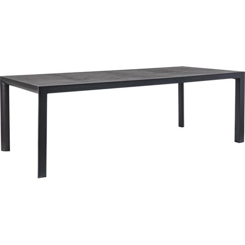 Gartentisch - Anthrazit - Keramikplatte - Aluminiumrahmen - 220 x 100 cm