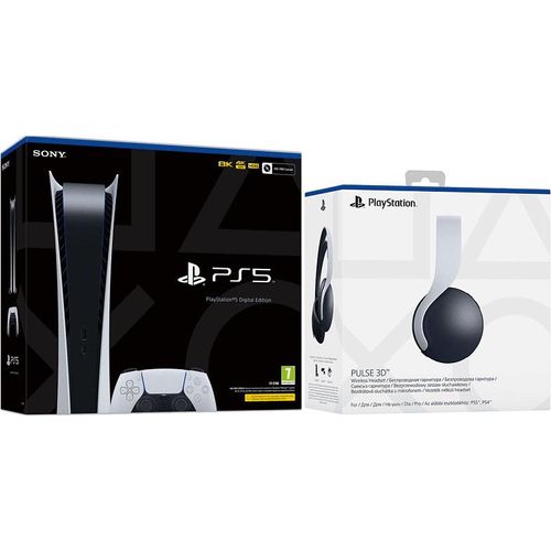 Sony PlayStation 5 PS5 Digital Edition Konsole + Sony Pulse 3D Headset