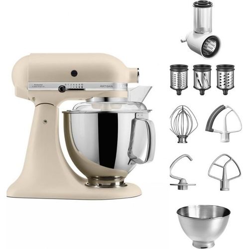 KitchenAid 4,8 L 5KSM175 Artisan Küchenmaschine Beginnerset mit Gemüseschneider, Farbe:Eisblau