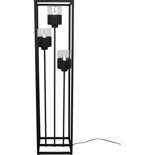 Lampenschirm Stehlampe Modern ROMA CAGE Light-Home - Standleuchte für Wohnzimmer - Elegante Industrial Lampe - Schwarz - 130x30x25 cm