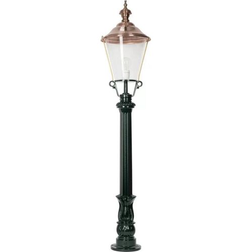 Casa Padrino Jugendstil Garten Stehleuchte Grün / Kupfer Ø 29 x H. 150 cm - Gartenlaterne - Gartenleuchte - Nostalgische Garten Beleuchtung - Nostalgische Garten Leuchten