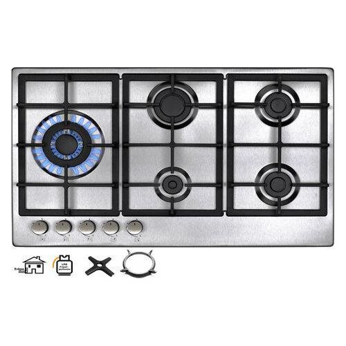 Phönix PS-901LT Gaskochfeld Gaskocher 5 flammig Edelstahl Einbauherd 90cm Propan / Erdgas