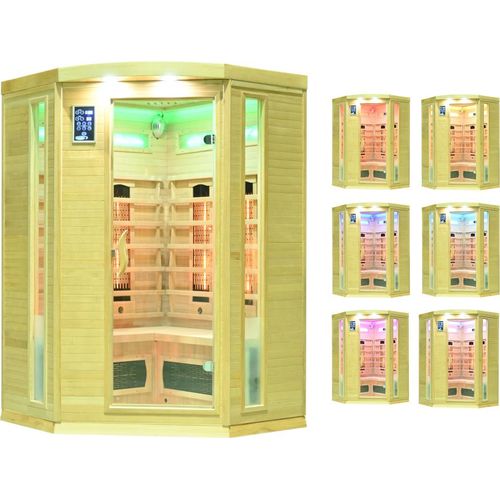Infrarotkabine Bergen Sauna Vollspektrumstrahler DUALTHERM Salzstein Infrarot