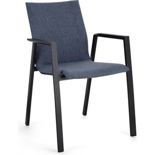 Gartenstuhl Odeon Aluminium Fast Dry Foam Stapelbar Blau