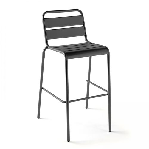Barhocker aus Metall Grau - Oviala Palavas