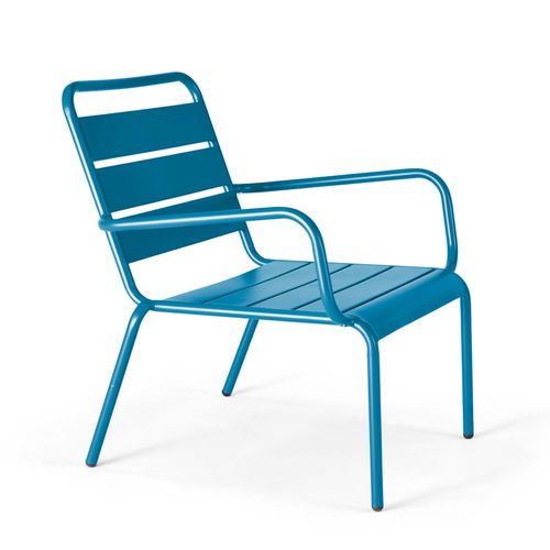 Gartensessel aus Metall Blau - Oviala Palavas