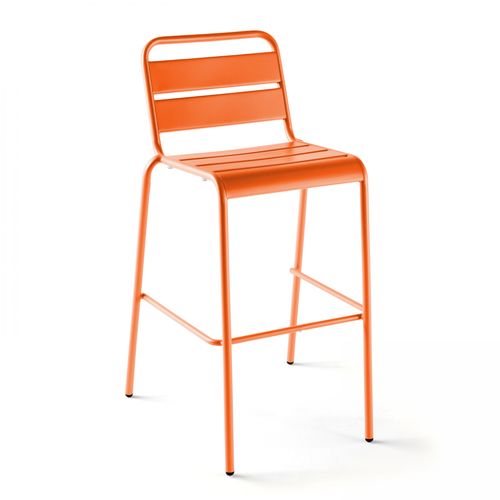 Barhocker aus Metall Orange - Oviala Palavas