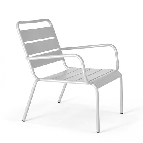 Gartensessel aus Metall Weiß - Oviala Palavas