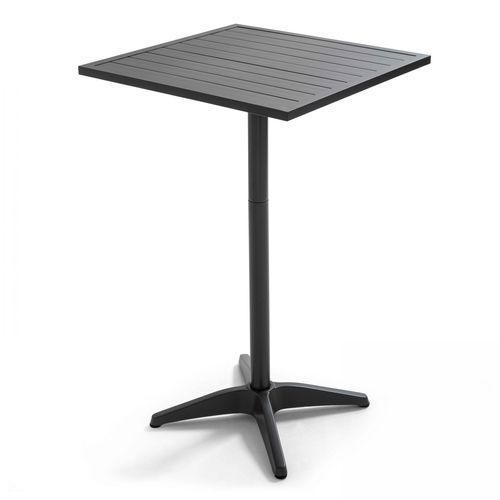 Stehtisch aus schwarzem Aluminium