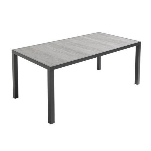 Gartentisch mit Keramikplatte in Betonoptik Grau - Oviala Tivoli