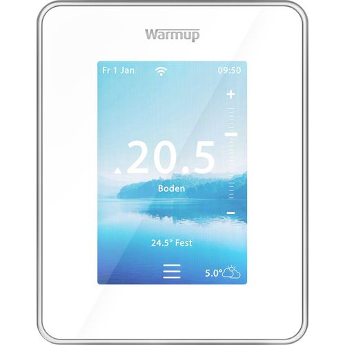 Warmup Smart 6iE WiFi Thermostat Thermostatregler Raumregler für Fußbodenheizung Weiß
