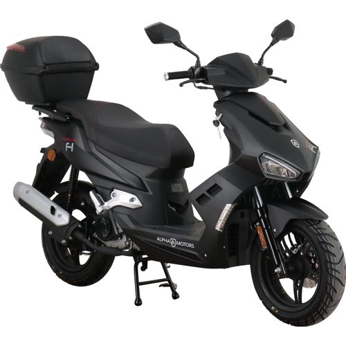 Motorroller Mustang FI 50 ccm 45 kmh EURO 5 mattschwarz inkl. Topcase
