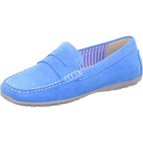 Sioux Slipper & Mokassin CARMONA, Rauleder, Blau, Damen