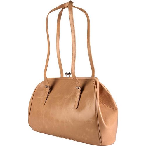 Handtasche Bianca beige echt Leder