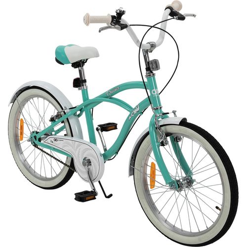 Actionbikes Kinderfahrrad Cruiser 20 Zoll | Kinder Fahrrad- V-Brake Bremsen - Kettenschutz - Fahrradständer - Kinder Fahrrad - 6-9 Jahre (Türkis)