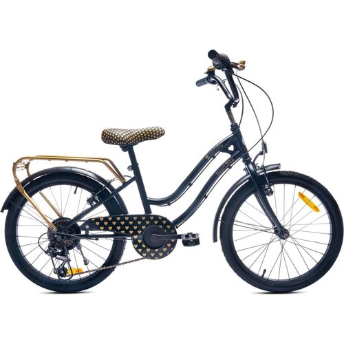 Mädchen fahrrad 20 Zoll mit SHIMANO 6-Gang Heart Bike Schwarz