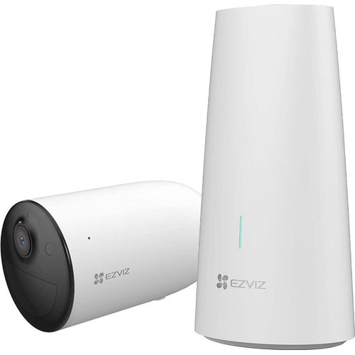 EZVIZ HB3-1 Video-Überwachungssystem mit batteriebetriebener 2K WLAN Überwachungskamera mit Sirene und Stroboskoplicht