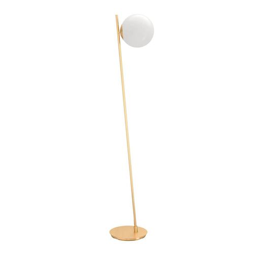 Stehleuchte RONDO 4 Stahl messing-gebürstet E27 1X40W L:35.5cm B:25cm H:174.5cm mit Fußtrittschalter
