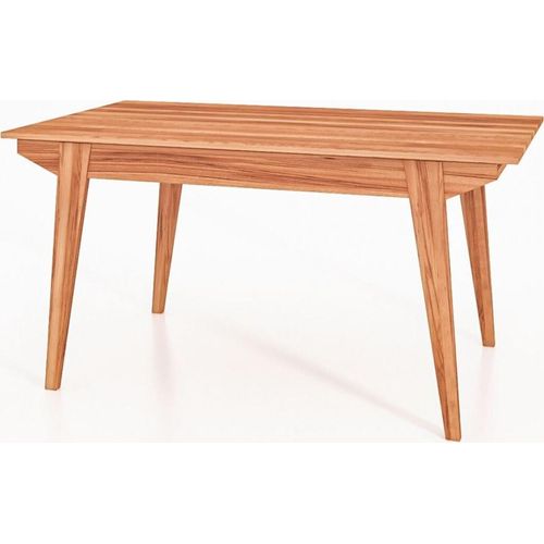 Esstisch Jetro aus Kernbuche massiv 100x160x77 cm mit schrägen Holzbeinen