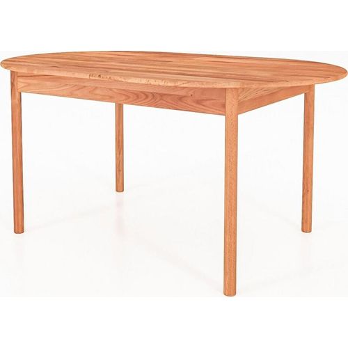Esstisch Zola oval aus Kernbuche massiv 80x160 mit 1 Verlängerung bis 205 cm