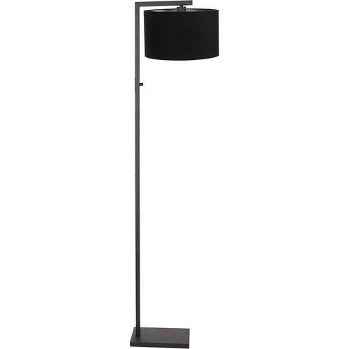 Stehlampe, Metall Stoff, Drehschalter, Schwarz