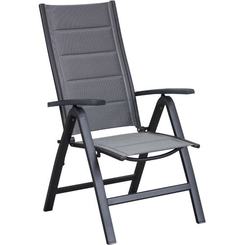 Gartenstuhl outdoor UNICAMO BHT 61x112x75 cm grau Stapelstuhl Klappstuhl