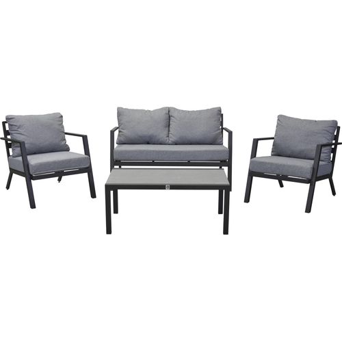 LC Garden Living Lounge Set 4tlg. Sitzgruppe Loungemöbel Sitzgarnitur anthrazit