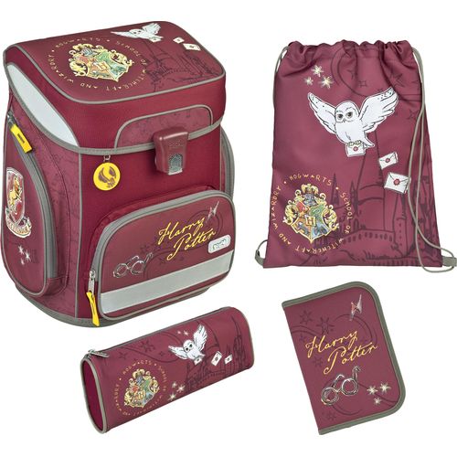 Schulranzen Kinder 1. Klasse Set Harry Potter 5-teilig (burgund)