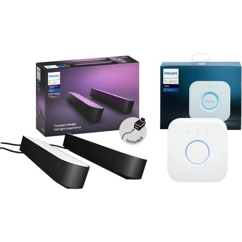 PHILIPS Hue White & Col. Amb.Play Doppelpack Lightbar inkl. Netzteil Starter Set