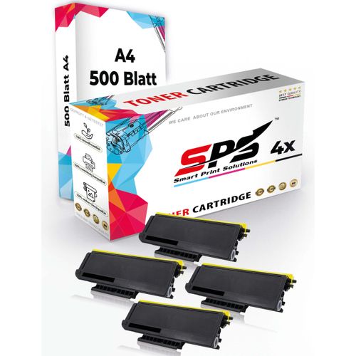 Druckerpapier A4 + 4x Multipack Set Kompatibel für Brother HL-5340 DL (TN-3280) Toner-Kit Schwarz XL 10000 Seiten