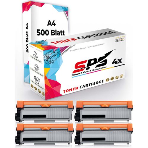 Druckerpapier A4 + 4x Multipack Set Kompatibel für Brother DCP-L 2500 (TN-2320) Toner-Kit Schwarz XL 5200 Seiten