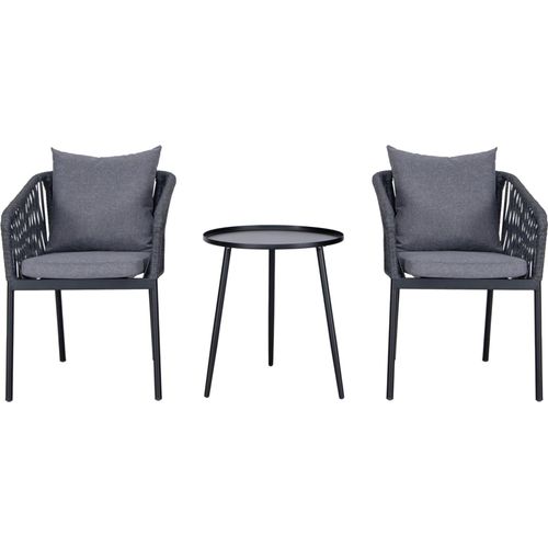 Gartenmöbel-Set Luvre schwarz/grau